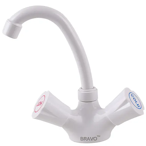 Змішувач для умивальника Bravo B2-00-401 термостійкий ABS пластик білий - фото 4