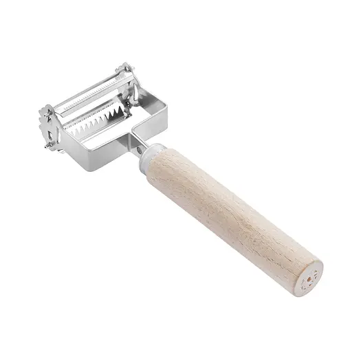 Овочечистка економка + шатківниця для овочів та корейської моркви сталева двостороння 17 см, Master Class Бежевий 84900 - фото 5