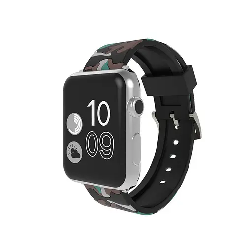 Ремешок Creasted для часов Apple Watch 42 мм 44 мм силиконовый с пряжкой, Camouflage with brown - фото 2