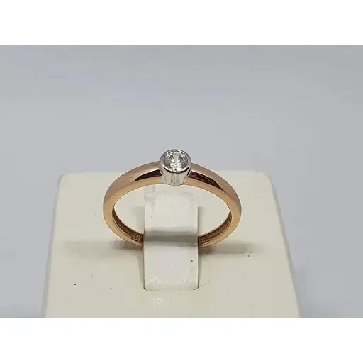 Золоте кільце Favoritum з фіанітом. 111014 17,5 - фото 3