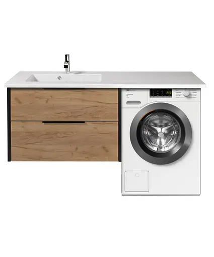 Тумба Мойдодир Line Craft 80-A Adam 140 L підвісна з крилом над пральною машиною - фото 4