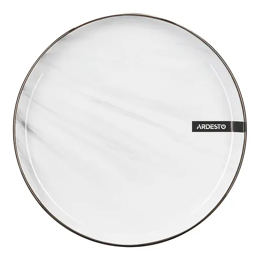 Тарілка обідня Ardesto 27 см Marmo біла AR2927MRW - фото 2