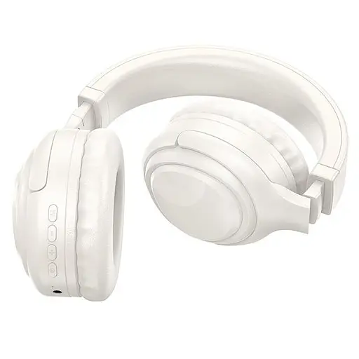 Навушники Hoco Focus BT headphones W48 | BT5.3, AUX / BT / TF, 46h | Milky white - фото 2
