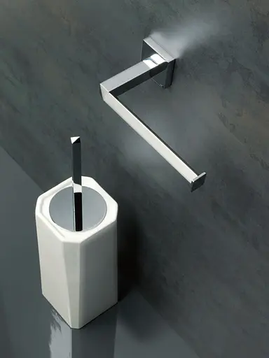 Туалетний йоржик Stilhaus Diva підлоговий керамічний DV12A08, Білий - фото 2