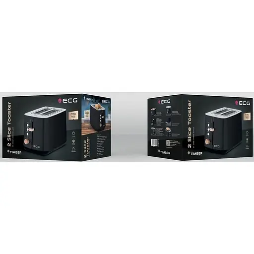 Тостер ECG ST 2768 Timber Black - фото 11