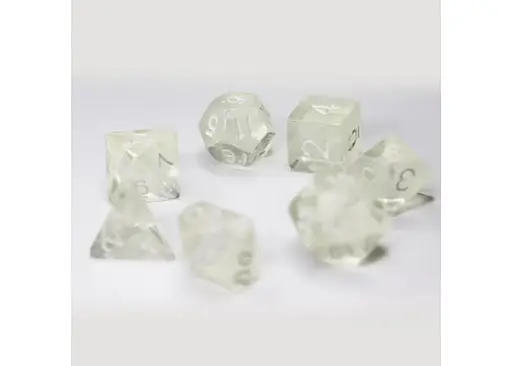 Набор кубиков Transparent 7 Dice Set - Colorless , 7 шт. (g7dtran11) - фото 4