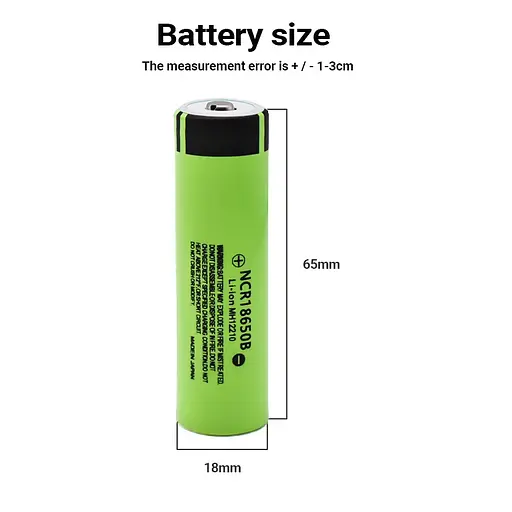 Защищенный Li-Ion аккумулятор Panasonic NCR18650B 3400 mAh (Зеленый) - фото 3