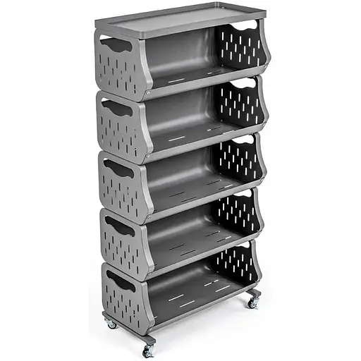 Стеллаж для хранения Wall Sticker SW-00002261 универсальный пятиярусный 60х30х123 см - фото 1