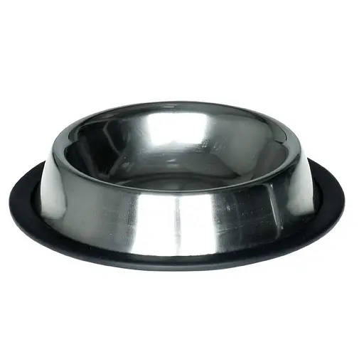 Миска для тварин TatraPet з нержавіючої сталі на гумці 170 мл 11 см