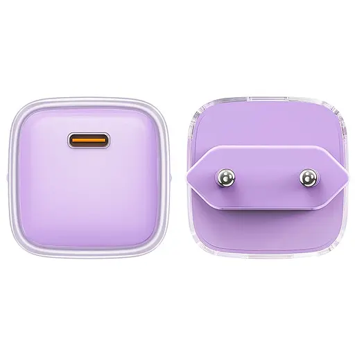 МЗП Acefast A53 Sparkling series PD30W GaN (1USB-C) Alfalfa purple - фото 3