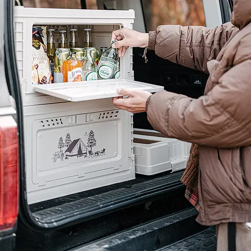 Туристичний складний контейнер ящик Naturehike CNH22SN019 25л (Світло-сірий) - фото 7