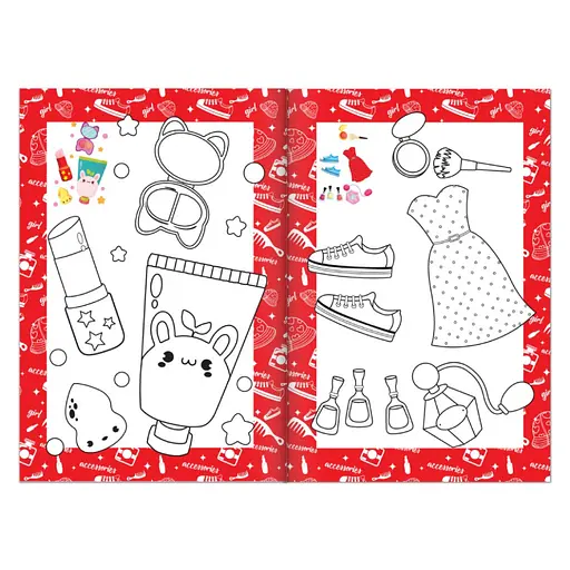 Книжка розмальовка "Дівчачі штучки" РМ-48-46 с цветными подсказками - фото 2