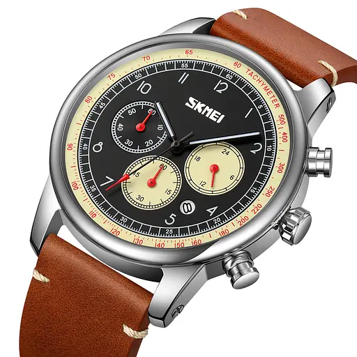 Наручний годинник чоловічий 9318BEBN Beige-Brown Skmei acs0030929 - фото 2