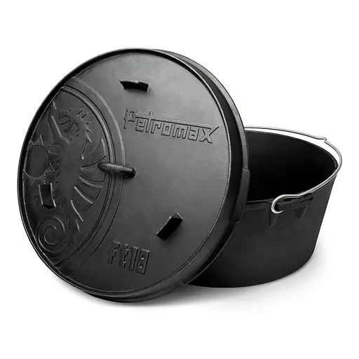 Котелок-жаровня чугунная Petromax Dutch Oven ft 18 плоское дно 16.1 л (1017-ft18-t) - фото 2