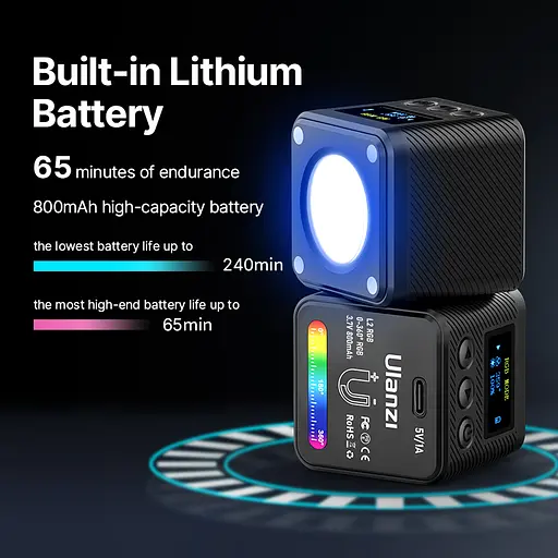 Видеосвет Ulanzi Vijim RGB COB VEDIO LIGHT (UV-2878 L2 RGB) - фото 15