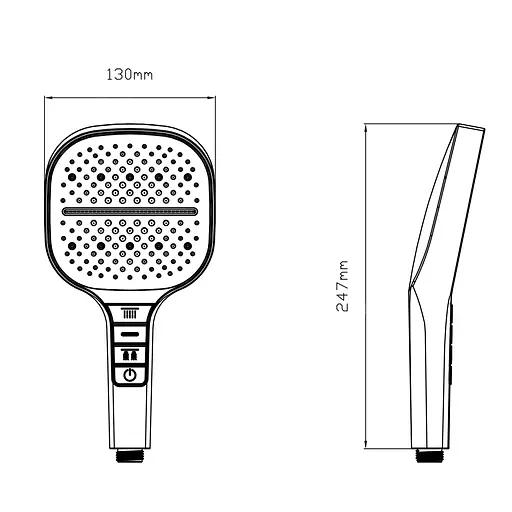 Ручной душ Qtap Rucni 130x130 мм QTRUC125CRM45956 Chrome, Хром - фото 2