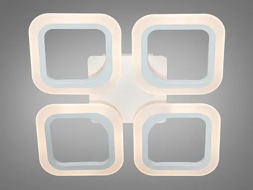 Світлодіодна люстра смарт світильник з пультом, димером, 55W, білий - фото 2