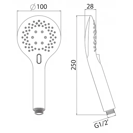 Ручной душ Imprese W100T3, Хром - фото 2