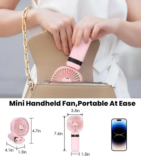 Ручной вентилятор 20+ часов работы USB 5 скоростей - фото 3