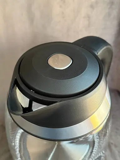 Дисковой стеклянный электрочайник Grunhelm EKG-25012 1,8л LED RGB подсветка 2200Вт Черный/Серый - фото 7