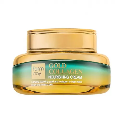 Питательный антивозрастной крем с золотом и коллагеном Gold Collagen Nourishing Cream FarmStay 55 мл - фото 1