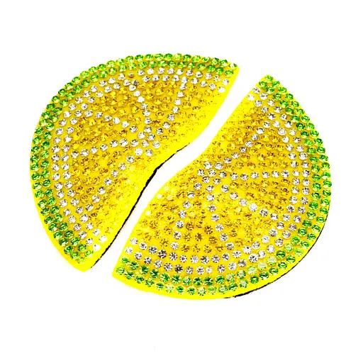 Зажим для волос Лимон в камнях 1200-203-5, 2 шт