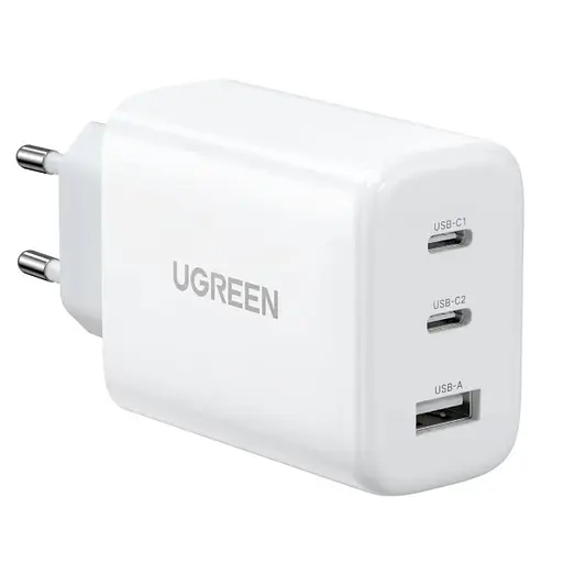 Зарядное устройство для адаптера питания Ugreen CD275 65 W 3 port (90496) белый - фото 5