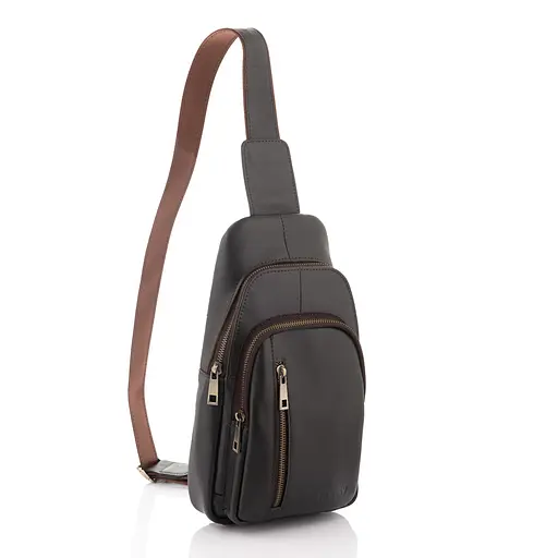 Чоловіча шкіряна сумка через плече Newery sum0026689 - фото 1