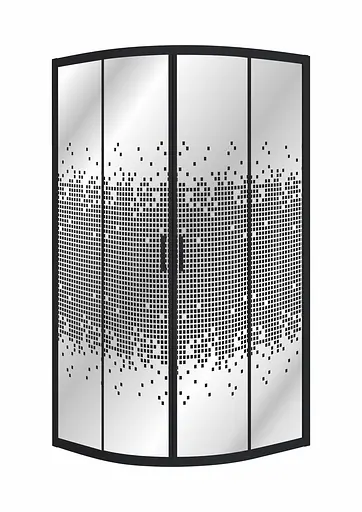 Душевая кабина угловая Eger Tisza 90x90 раздвижная стекло Negy без поддона black 599-021BN/1, тонированное, черное - фото 1