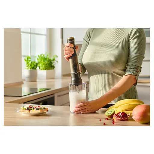 Міксер Sencor блендер заглибний 1200Вт 6в1 чаша-800мл вспінювач молока чорний - фото 2