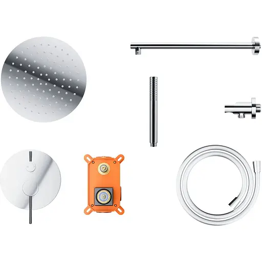 Душова система прихованого монтажу Corsan Lugo хром + BOX Z03MCH, Хром - фото 1