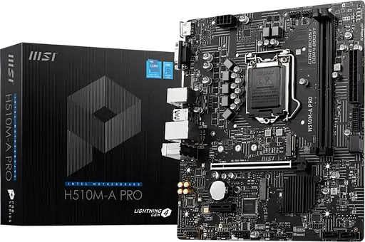 Материнская плата MSI H510M-A LGA 1200 (H510M-A PRO) Б/У - фото 1