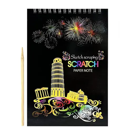 Скретчбук "Europe" Bambi 20-0915-WH-1 на спіралі, 10 аркушів, 14х20 см - фото 1