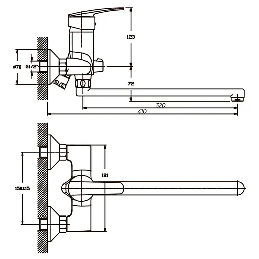 Змішувач для ванни Haiba Agat 006 HB0006 Хром - фото 2