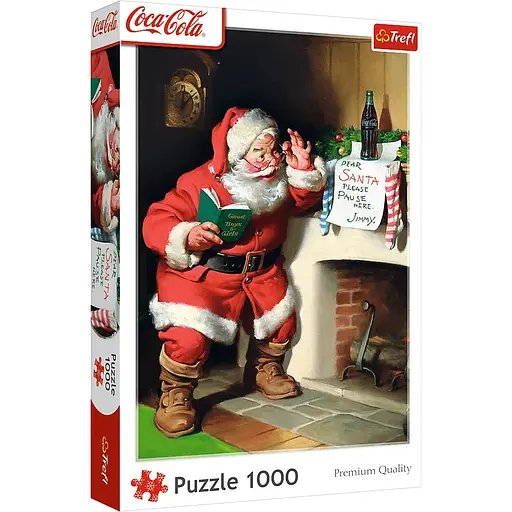 Пазл "Coca-Cola. Санта біля каміна" 1000 елементів 10922 Trefl, в коробці (5900511109221) - фото 1