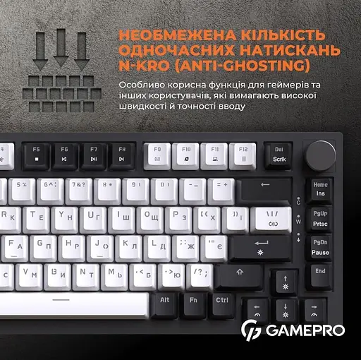 Клавіатура GamePro MK160B Outemu Red Hot-Swap RGB USB Black (MK160B) - фото 6