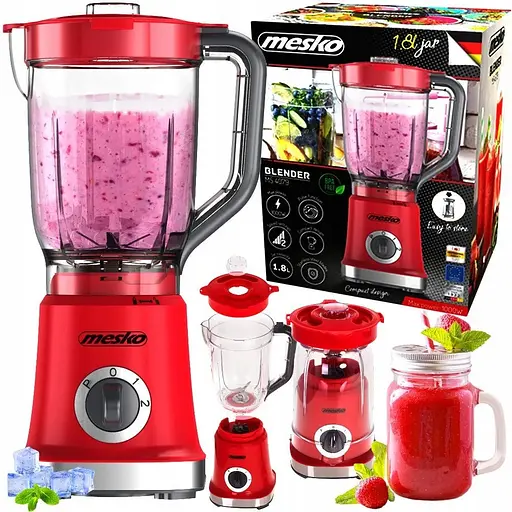 Блендер стаціонарний Mesko MS 4079 1000 Вт 2 швидкості 1.8 л - фото 6