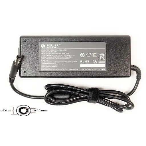 Блок живлення для ноутбуків PowerPlant DELL 220V, 19.5V 130W 6.7A (7.4*5.0)