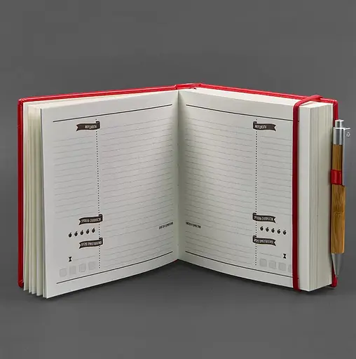 Кук-бук для записи рецептов BlankNote в красном обложке - фото 3