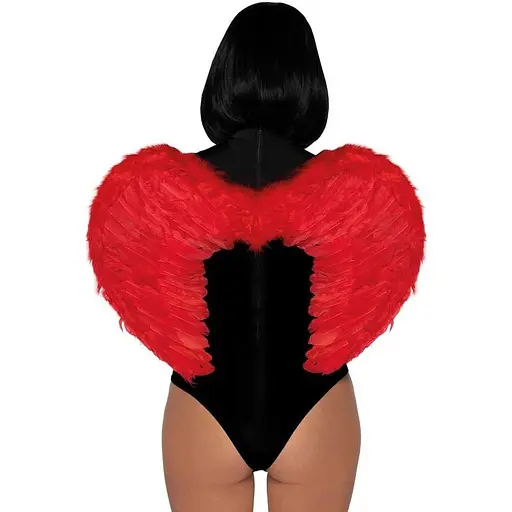 Еротичний костюм Leg Avenue Marabou feather devil wings Red One size - фото 2