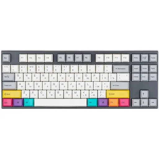 Клавіатура Varmilo APT87 CMYK K-Prestige Silent WL/USB-A White Led (A92A024F8A5A17A007) - фото 1