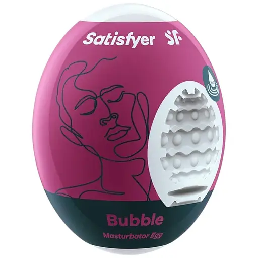 Самозмащувальний мастурбатор-яйце Satisfyer Masturbator Egg Bubble, одноразовий, не вимагає мастила