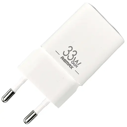 Зарядний адаптер GaN швидка зарядка 33W Remax RP-U26 PD+QC 1xType-c 1xUSB Білий