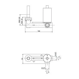 Смеситель для раковины настенный Paffoni Tilt излив 150 мм white matt TI104BO70, Белый матовый - фото 3