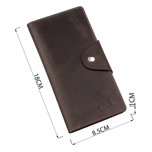 Гаманець чоловічий із вінтажної шкіри Shvigel 18х8.5х1 см acs0029620 - фото 3