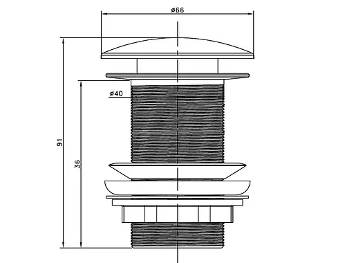 Донный клапан ASIGNATURA без перелива (45513900) - фото 3