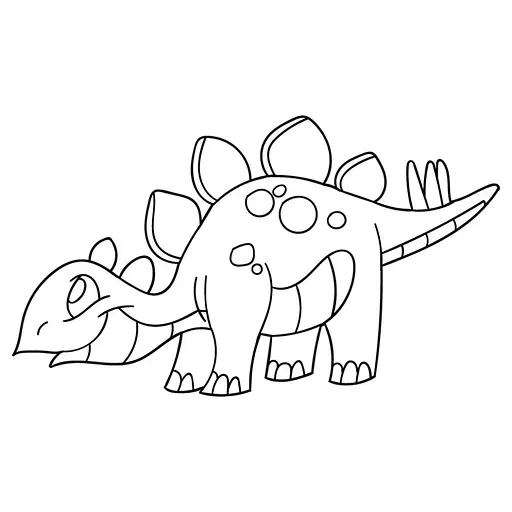 Детская раскраска на холсте "Стегозаврик" 15057-AC 25х30 см - фото 2