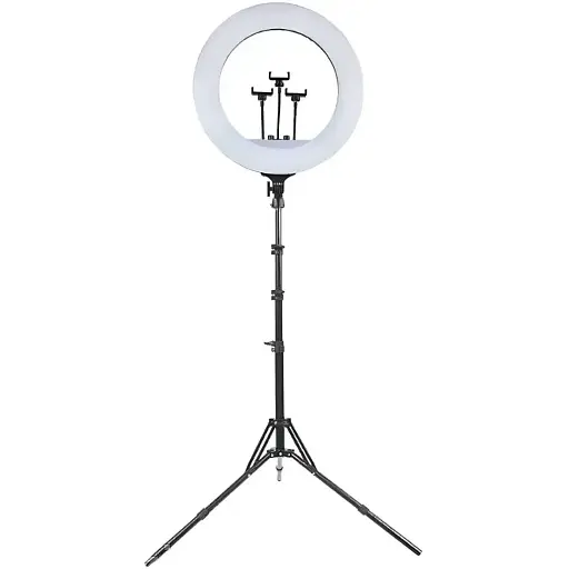 Селфи-кольцо Plokama LED PK-460 46 см 416 светодиодов 2700K-6500K металл ABS-пл 45 Вт черное - фото 4