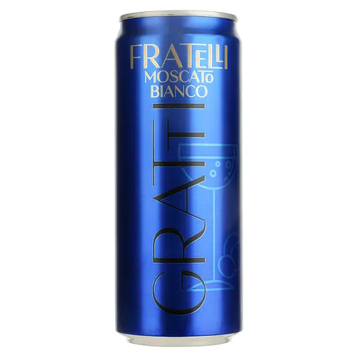 Уценка. Напиток винный игристый Fratelli Moscato Bianco Gratti белый полусладкий 6-6.9% 0.33 л ж/б