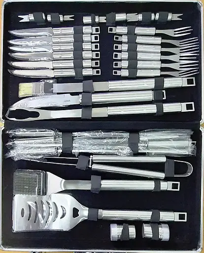 Набор для гриля и барбекю Zepter DN-33 – Для любителей BBQ – 33 предмета из нержавеющей стали в кейсе. - фото 2